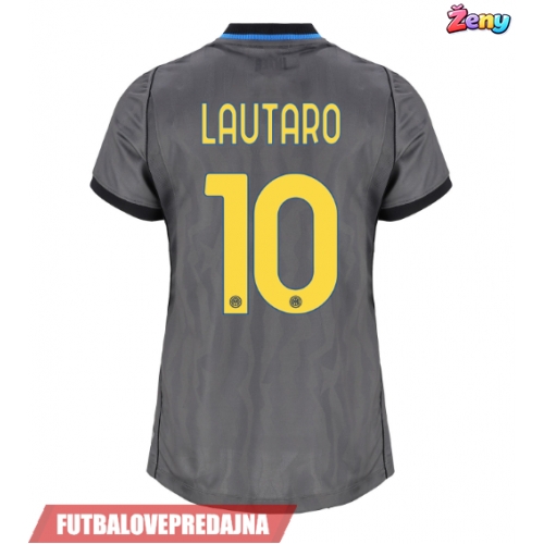 Lacne Ženy Futbalové dres Inter Milan Lautaro Martinez #10 2026-27 Krátky Rukáv - Tretina
